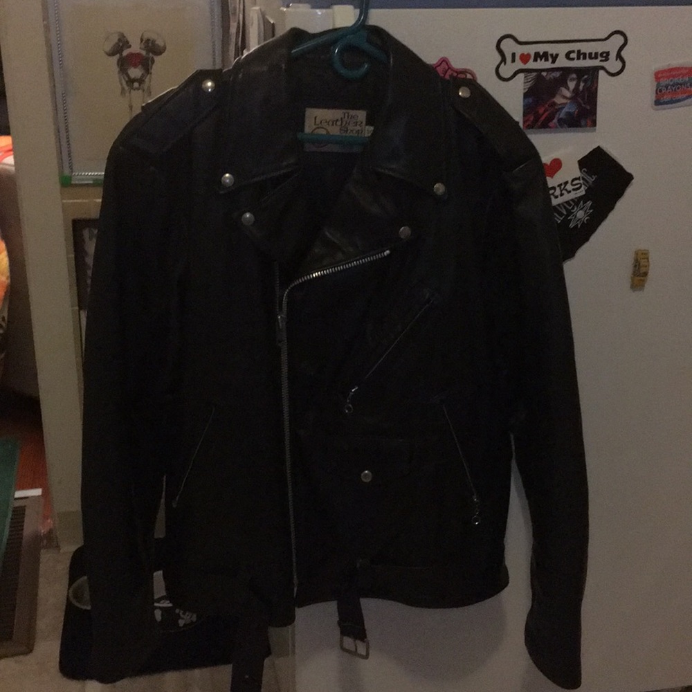Vintage punk/biker Mans leather jacket.